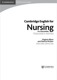 Image of CAMBRIDGE ENGLISH FOR NURSING