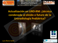 Image of Actualización en URO-RM: ¿técnica condenada al olvido o futuro de la Uroradiología Pediátrica?