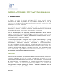 Image of ALERGIA A MEDIOS DE CONTRASTE RADIOLÓGICOS