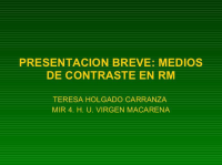 Image of PRESENTACION BREVE: MEDIOS DE CONTRASTE EN RM