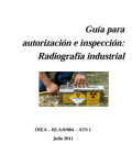 Guía para autorización e inspección: Radiografía industrial