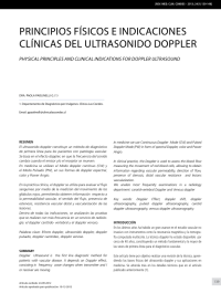 Image of PRINCIPIOS FÍSICOS E INDICACIONES CLÍNICAS DEL ULTRASONIDO DOPPLER