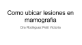 Como ubicar lesiones en mamografía