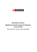 Documento técnico : modelo de cuidado integral de salud por curso de vida : para la persona, familia y comunidad (MCI)